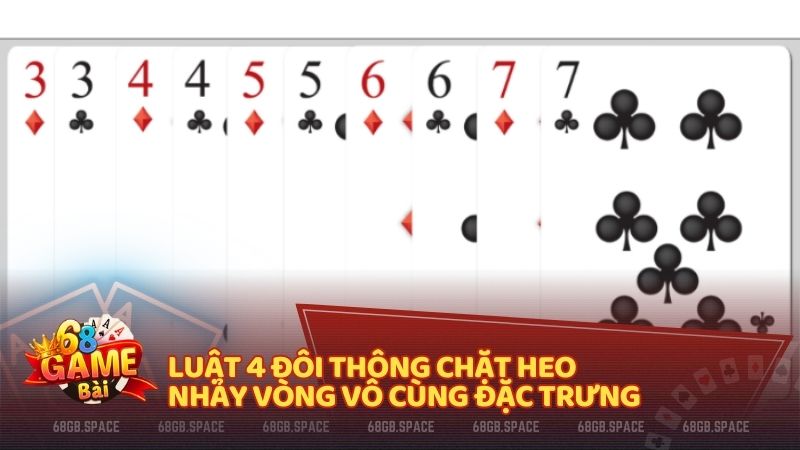 Luật 4 đôi thông chặt heo nhảy vòng vô cùng đặc trưng