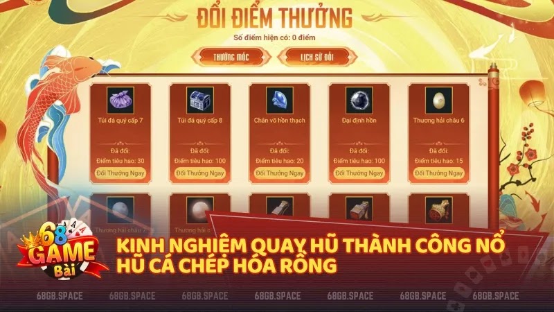 Kinh nghiệm quay hũ thành công Nổ hũ Cá Chép Hóa Rồng